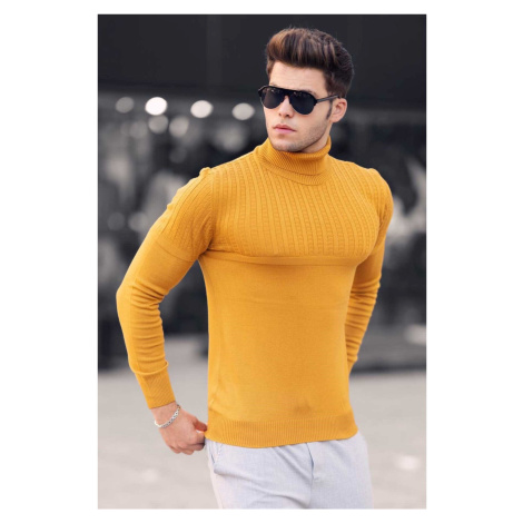 Madmext Mustard Turtleneck Sweater 4677