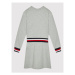 Tommy Hilfiger Úpletové šaty Global Stripe KG0KG06215 D Sivá Regular Fit