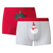 LIVERGY® Pánske vianočné boxerky, 2 kusy (sivá/červená)