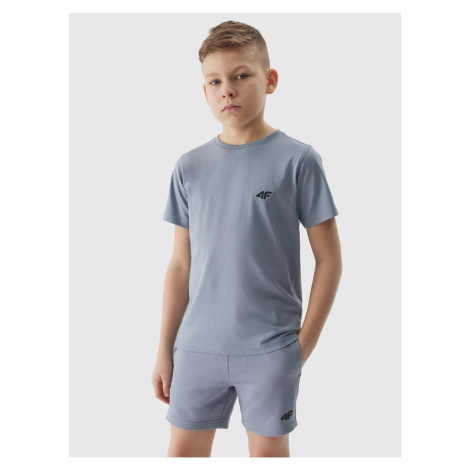 Boys' Plain T-Shirt 4F - Blue