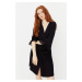 Trendyol Black Lace Detailed Viscose Knitted Dressing Gown