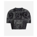 Tričko Karl Lagerfeld Jeans Klj Oversize Crop Aop Sslv Tee Aop Bandana Black