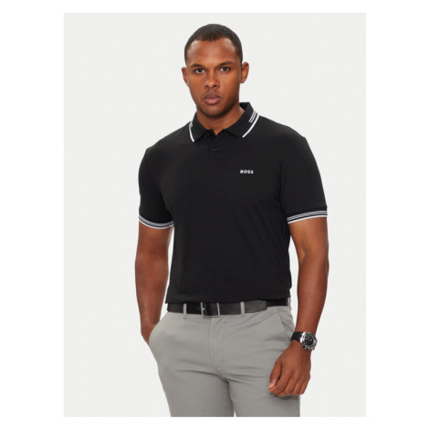 Boss Polokošeľa Paul 50506193 Čierna Slim Fit Hugo Boss