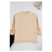 Trendyol Beige Lace Detail Sweatshirt