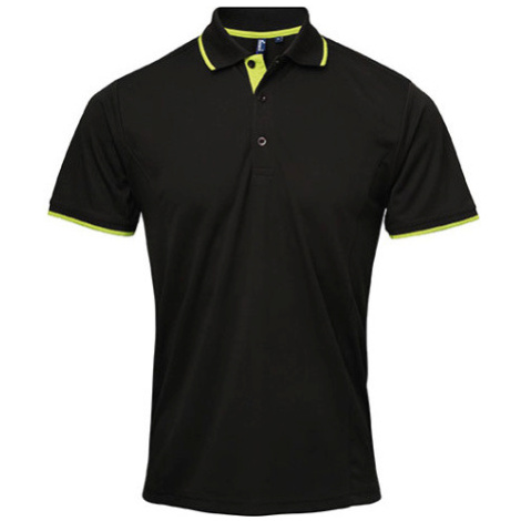 Premier Workwear Pánske funkčné polo tričko PR618 Black