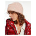 Svetloružová dámska rebrovaná čiapka s prímesou vlny z alpaky Tommy Hilfiger Effortless Beanie