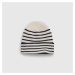 GAP Logo Beanie New Off White Stripe