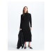 LC Waikiki High Collar Stone Embroidered Long Sleeve Women's Knitwear Dress