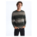 LC Waikiki Crew Neck Long Sleeve Color Block Men's Knitwear Sweater