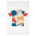 DEFACTO Baby Boy Crew Neck Animal Patterned Short Sleeve T-Shirt