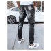 Men's Black Denim Joggers Dstreet