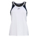 Dívčí tílko Head Club 22 Tank Top Girls White/Dark Blue 152 cm