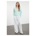 Trendyol Mint Soft Textured V-Neck Knitwear Cardigan