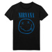 Nirvana Tričko Blue Happy Face Unisex Black