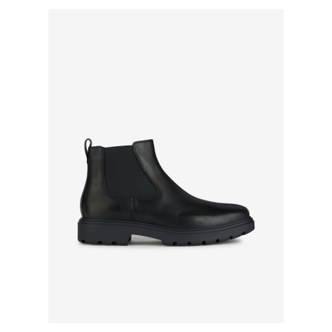 Black Men's Leather Ankle Boots Geox Spherica - Men