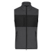 James & Nicholson Pánska fleecová vesta JN1310 - Tmavý melír / čierna