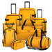 ŽLTÁ SADA CESTOVNÝCH KUFROV ROOK 1809, SET OF 7 SUITCASES WINGS, DARK YELLOW