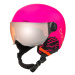 Lyžiarska prilba so štítom BOLLE QUIZ VISOR - MATTE HOT PINK WITH ORANGE GUN VISOR CAT 2