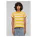 Women's basic striped T-shirt white/magicmango