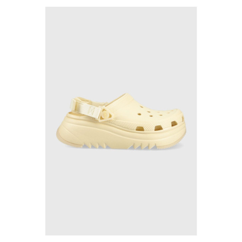 Šľapky Crocs Classic Hiker Xscape Clog dámske, béžová farba, na platforme, 206772