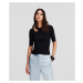 Sveter Karl Lagerfeld Cut Out Knit Top Black