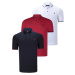 TRIPLE SET T8586 DEWBERRY MEN'S T-SHIRT-NAVY-WHITE-BURGUNDY