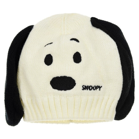 Snoopy zimná čiapka s uškami biela