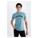 DEFACTO Slim Fit Crew Neck Printed Short Sleeve T-Shirt