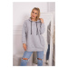 Insulated sweatshirt with grey snap fasteners