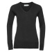 Women's knitted pullover with neckline V R710F 50/50 50% Cotton 50% acrylic CottonBlend TM weave