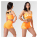 NEBBIA - Šortky s vysokým pásom GYM HERO 582 (orange) - NEBBIA