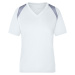 James & Nicholson Dámske bežecké tričko s krátkym rukávom JN396 - Biela / strieborná