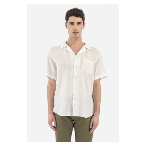 Košeľa La Martina Man Shirt L/S Light Linen Biela