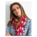 Patterned red scarf