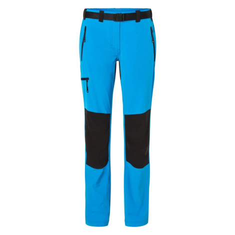 James & Nicholson Dámske trekingové nohavice JN1205 - Jasná modrá / tmavomodrá