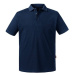 Navy blue men's polo shirt Pure Organic Russell