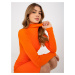 Neónovo-oranžové priliehavé šaty s rolákom RV-SK-R5133.07P-orange
