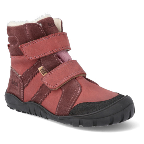 Barefoot zimná obuv s membránou Koel - Milo Hydro Tex Blossom ružová