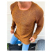 Men's sweater, over head, camel WX1597