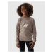 Dievčenská mikina 4F JUNIOR SWEATSHIRT-JAW23TSWSF637-83S-BEIGE