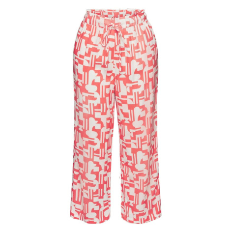 ESPRIT Pyžamové nohavice  koralová / biela