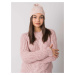 Dusty pink women's knitted beanie RUE PARIS