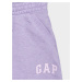 Detské kraťasy GAP Logo arch shorts Fialová