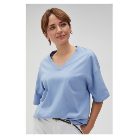 Marisse Women's T-Shirt L-Ts-4613 Blue Moodo