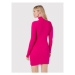 Kontatto Úpletové šaty 3M7616 Ružová Slim Fit