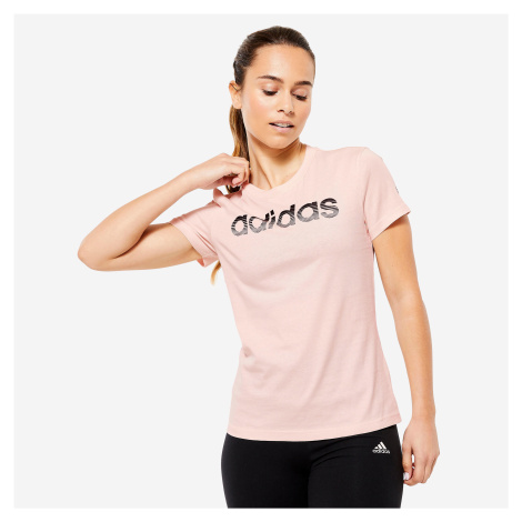 Dámske tričko na fitnes ružové Adidas