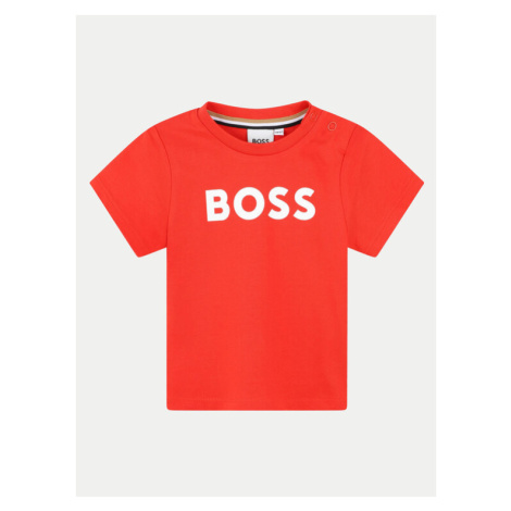 Boss Tričko J50601 M Červená Regular Fit Hugo Boss