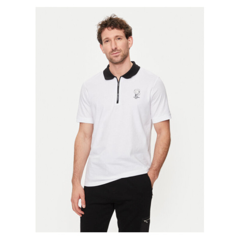 KARL LAGERFELD Polokošeľa 745025 542224 Biela Regular Fit