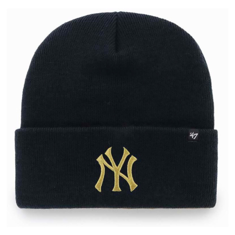 Čiapka 47brand Mlb New York Yankees tmavomodrá farba, 47 Brand