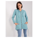 Women's pistachio zip-up sweatshirt